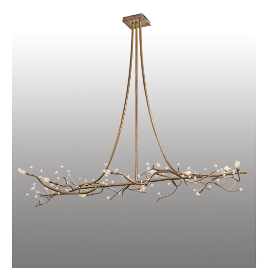 Meyda Tiffany Long Winter Solstice 12 Light 72" Wide Taper Candle Linear Chandelier - Image 3