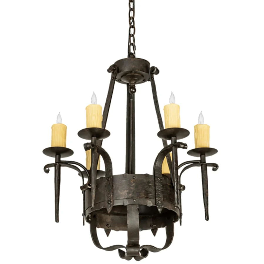 Meyda Tiffany Costello 6 Light 24" Wide Taper Candle Style Chandelier - Image 3