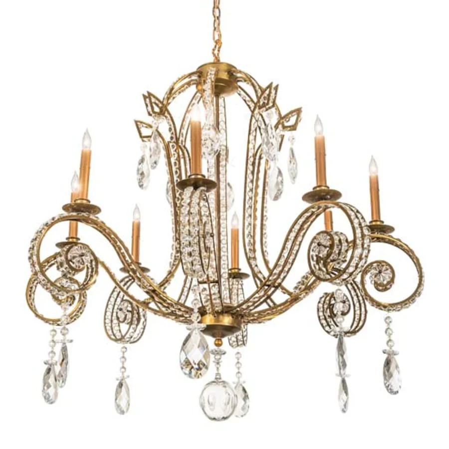 Meyda Tiffany Lucerne 8 Light 40" Wide Crystal Candle Style Chandelier - Image 1