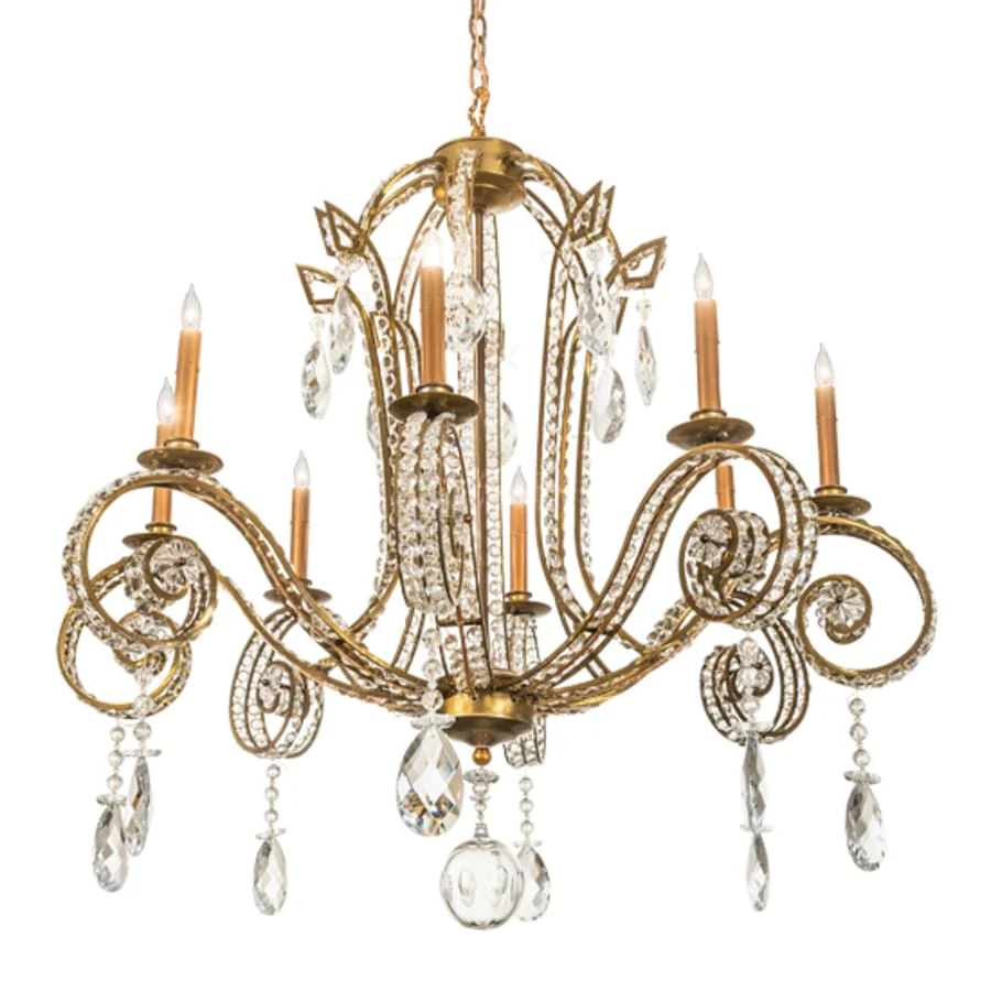Meyda Tiffany Lucerne 8 Light 40" Wide Crystal Candle Style Chandelier - Image 2