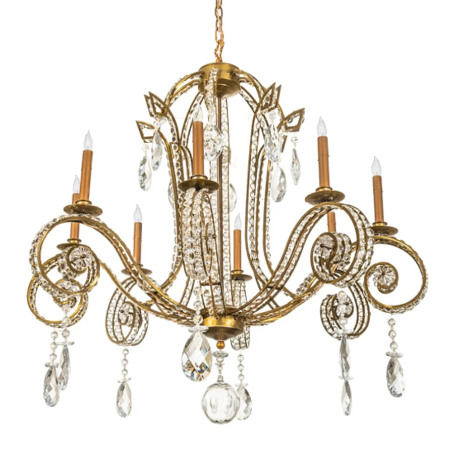 Meyda Tiffany Lucerne 8 Light 40" Wide Crystal Candle Style Chandelier - Image 3