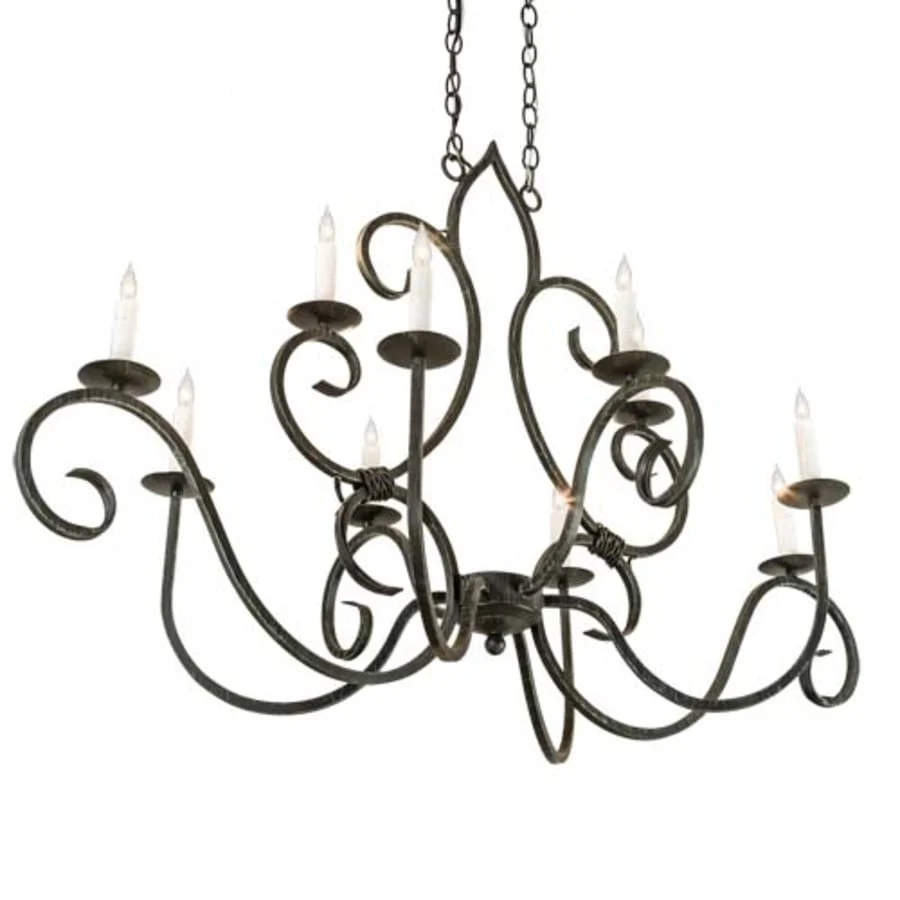 Meyda Tiffany Long Clifton 10 Light 48" Wide Taper Candle Style Chandelier - Image 1