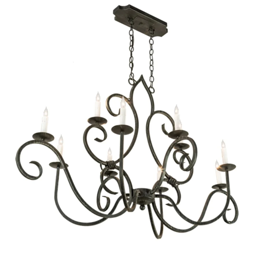 Meyda Tiffany Long Clifton 10 Light 48" Wide Taper Candle Style Chandelier - Image 2