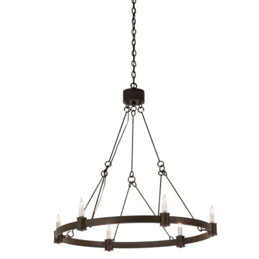 Meyda Tiffany Kenosha 6 Light 36" Wide Taper Candle Style Chandelier - Image 1