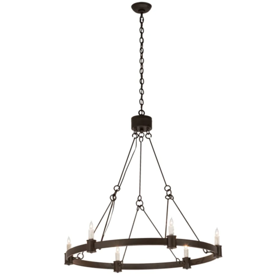 Meyda Tiffany Kenosha 6 Light 36" Wide Taper Candle Style Chandelier - Image 2