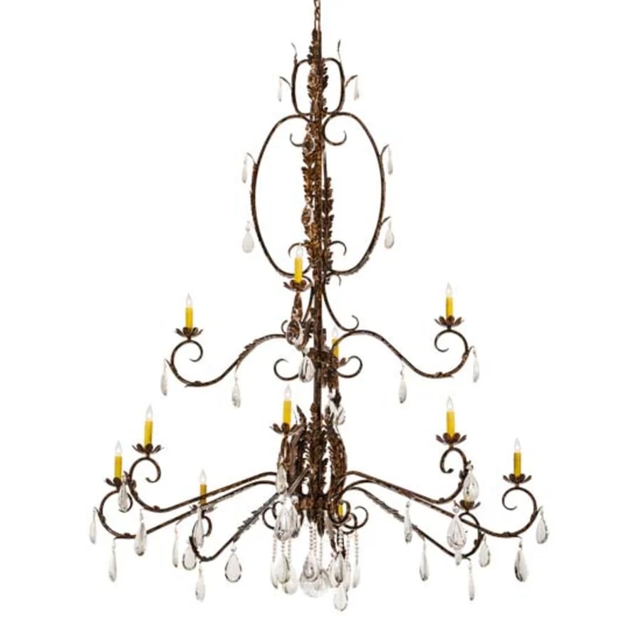 Meyda Tiffany Valentina 12 Light 56" Wide Crystal Candle Style Chandelier - Image 1