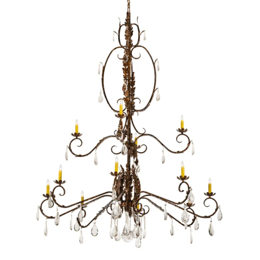Meyda Tiffany Valentina 12 Light 56" Wide Crystal Candle Style Chandelier - Image 2