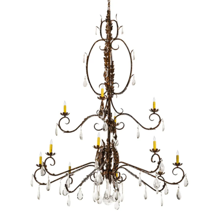 Meyda Tiffany Valentina 12 Light 56" Wide Crystal Candle Style Chandelier - Image 3