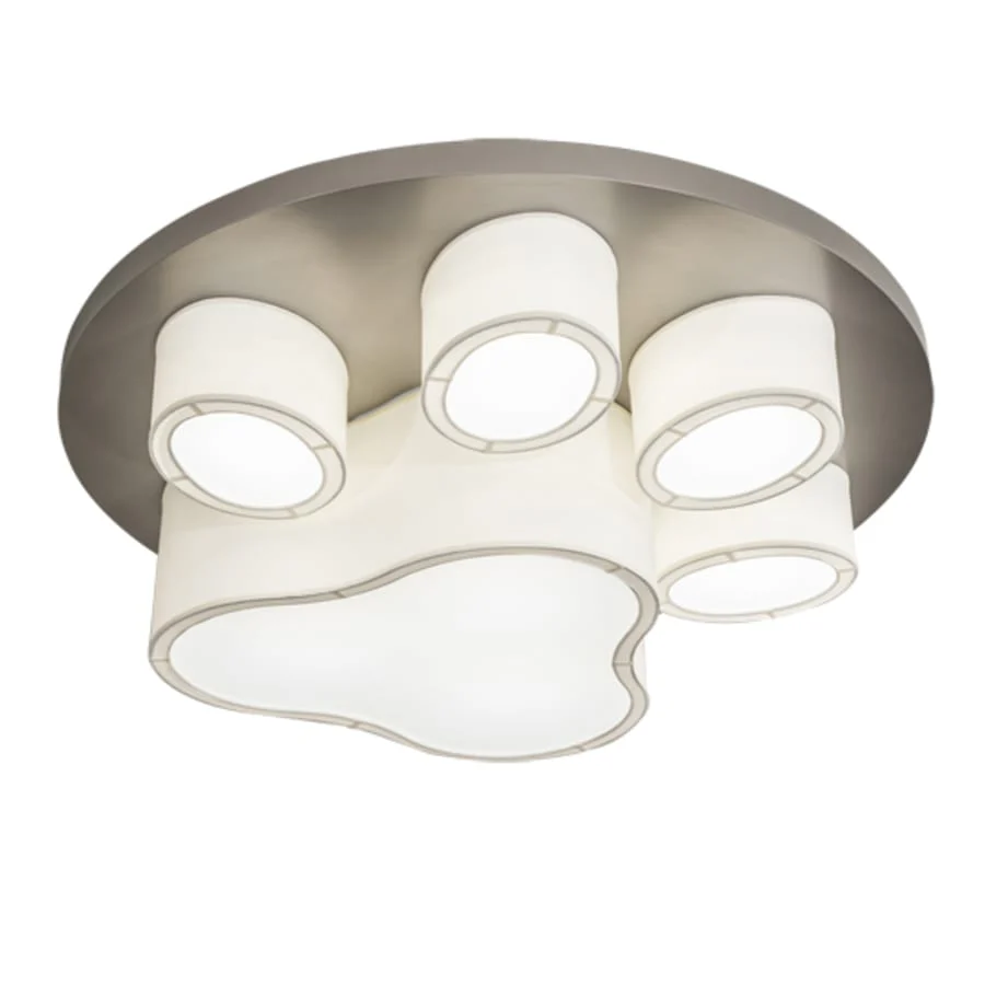 Meyda Tiffany MSU Pawprints 48" Wide LED Flush Mount Ceiling Fixture - Image 1