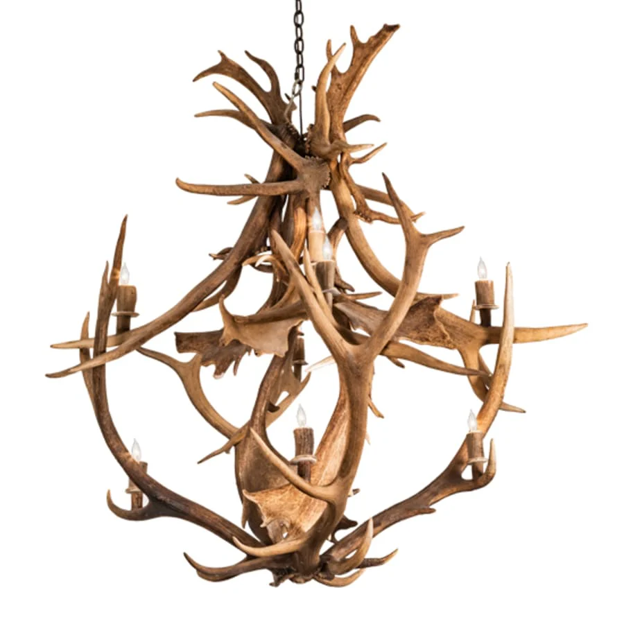 Meyda Tiffany Antlers 10 Light 55" Wide Antler Candle Style Chandelier - Image 2