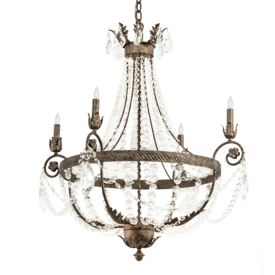 Meyda Tiffany Antonia 4 Light 34" Wide Crystal Candle Style Chandelier - Image 3