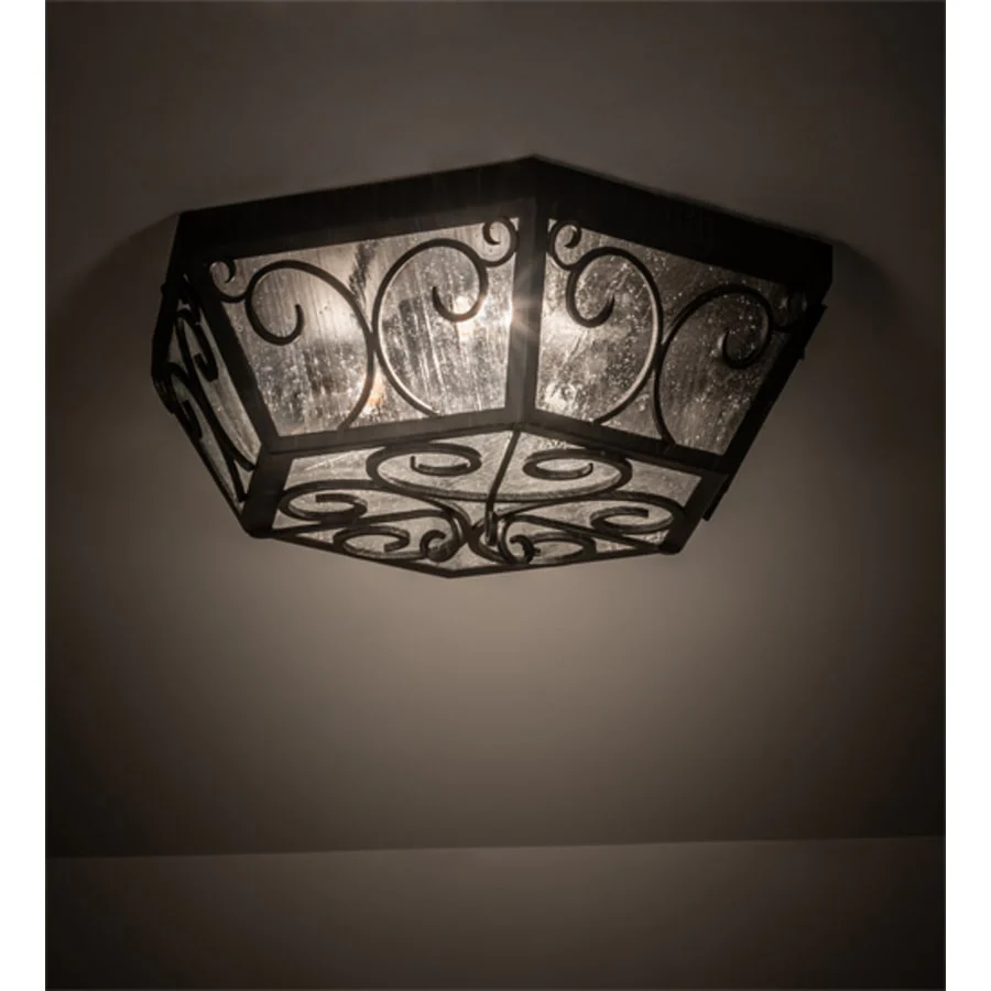 Meyda Tiffany Camilla 3 Light 24" Wide Flush Mount Ceiling Fixture - Image 2