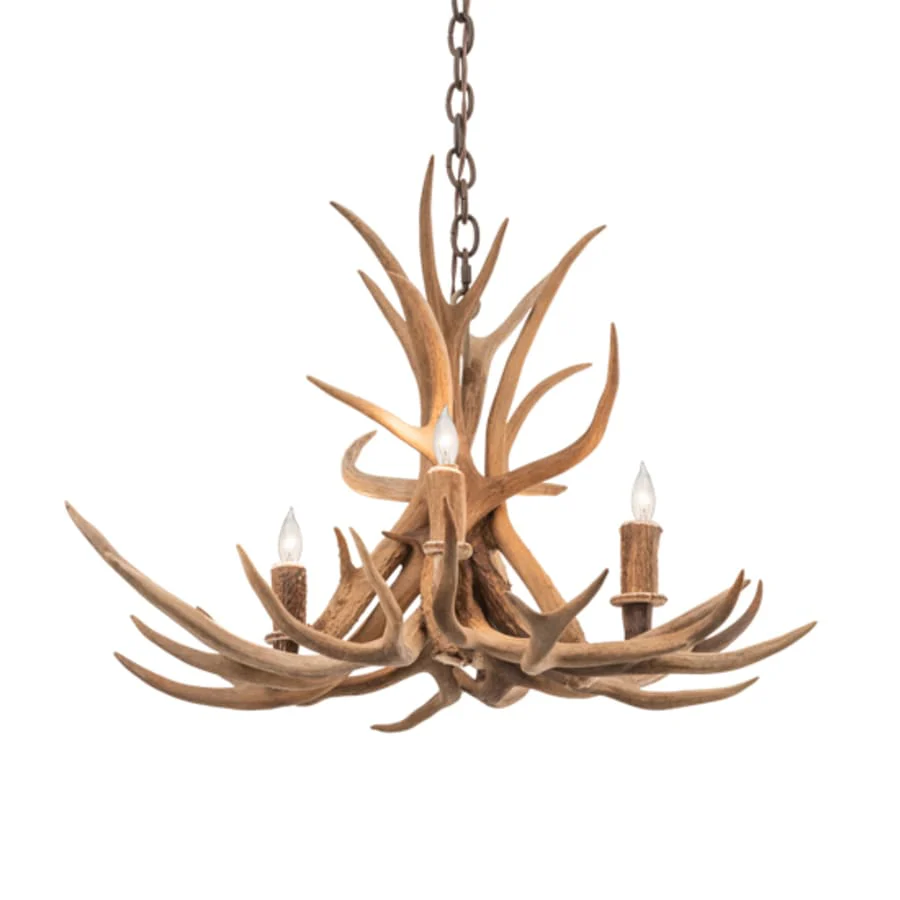 Meyda Tiffany Antlers 4 Light 29" Wide Antler Candle Style Chandelier - Image 2