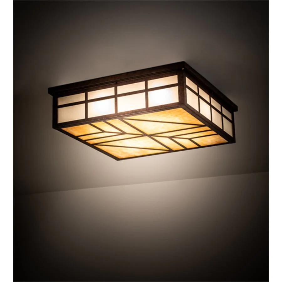 Meyda Tiffany Santa Fe 4 Light 39" Wide Flush Mount Square Ceiling Fixture - Image 2
