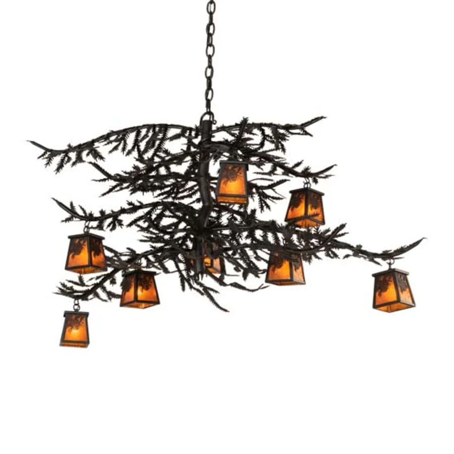 Meyda Tiffany Long Pine Branch 8 Light 33" Wide Chandelier - Image 1