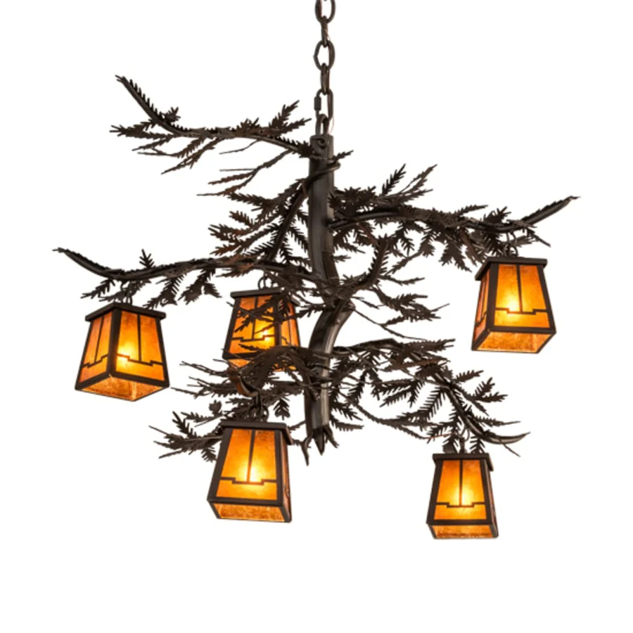 Meyda Tiffany Pine Branch 5 Light 29" Wide Chandelier - Image 2