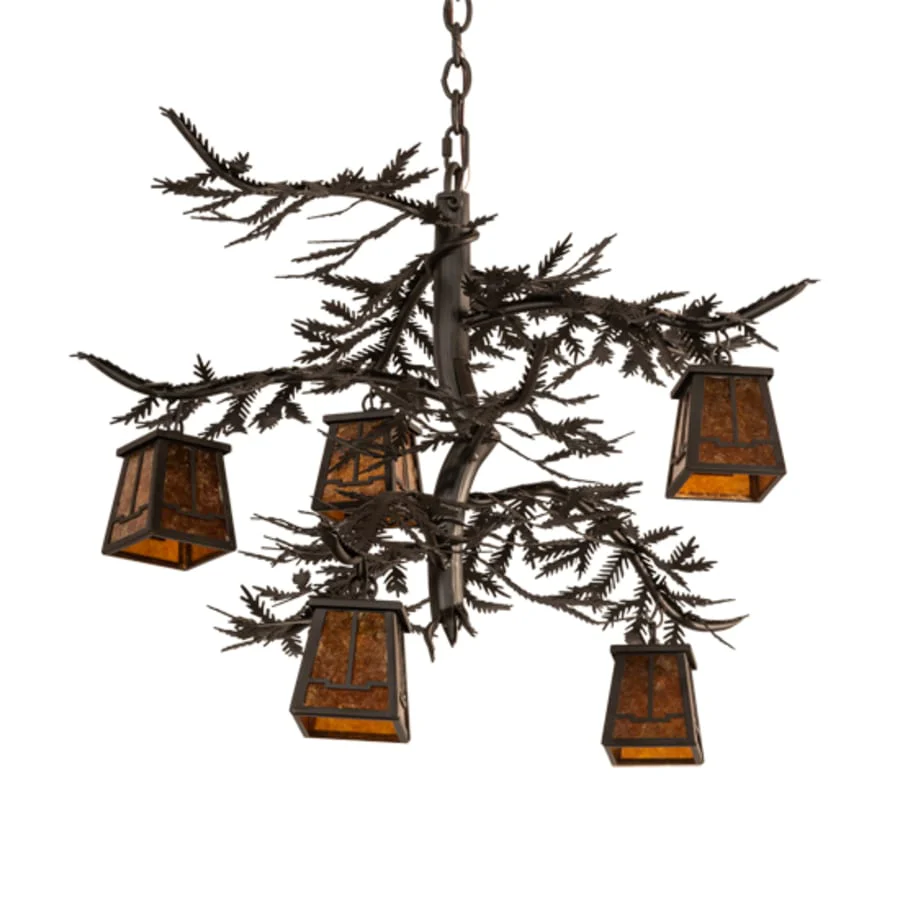 Meyda Tiffany Pine Branch 5 Light 29" Wide Chandelier - Image 3