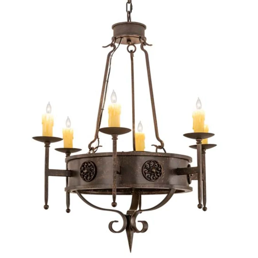 Meyda Tiffany Lorenzo 6 Light 30" Wide Taper Candle Style Chandelier - Image 1