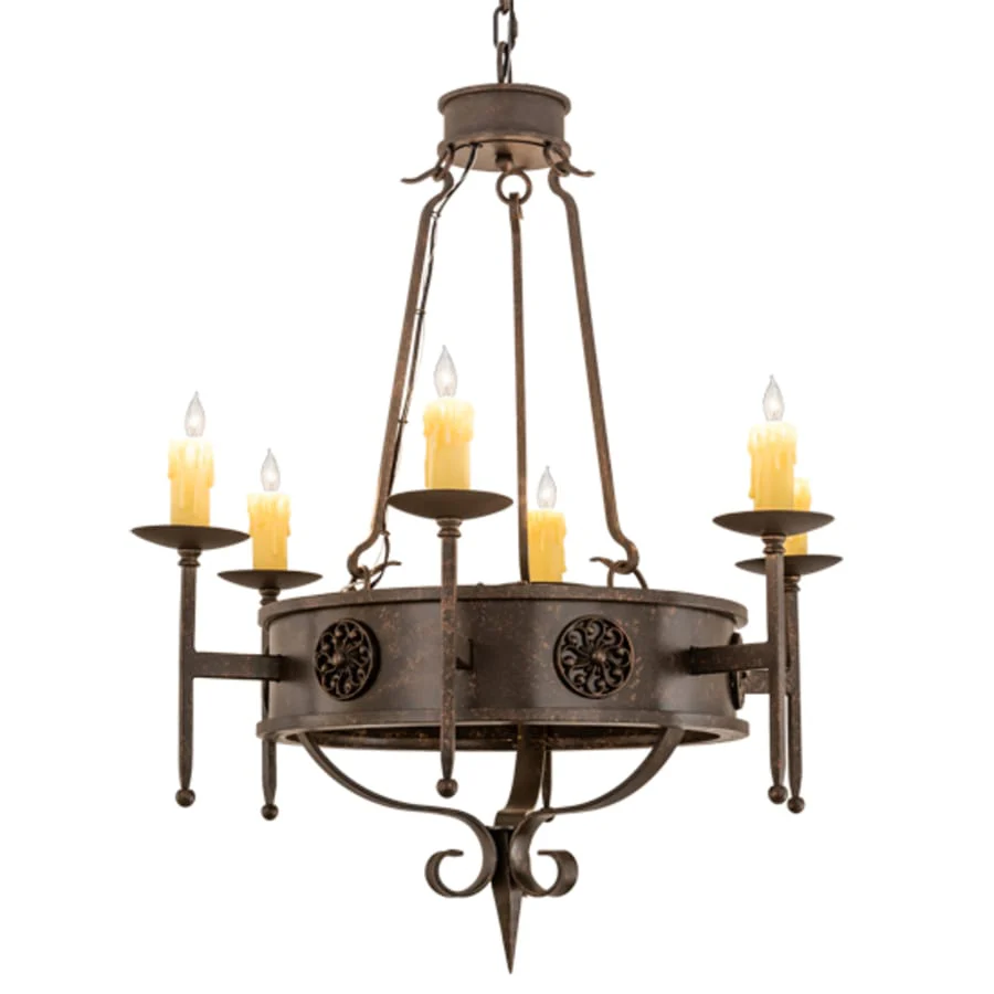 Meyda Tiffany Lorenzo 6 Light 30" Wide Taper Candle Style Chandelier - Image 2