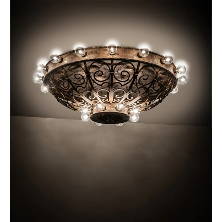 Meyda Tiffany Osteria 24 Light 46" Wide Flush Mount Bowl Ceiling Fixture - Image 2