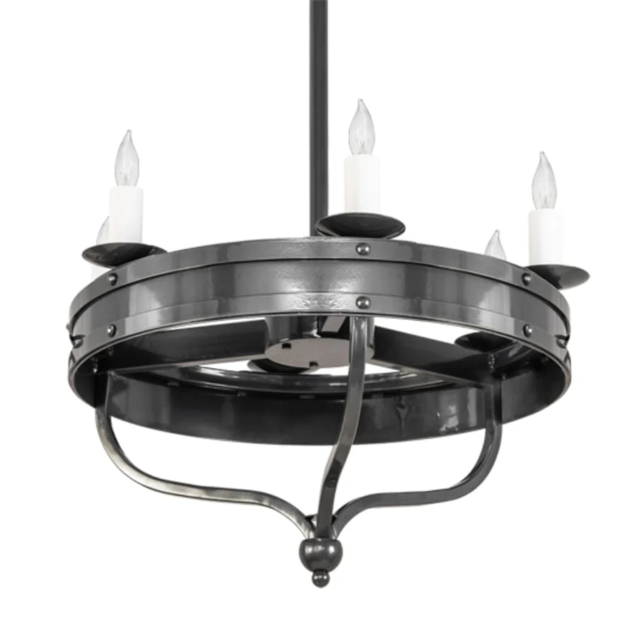 Meyda Tiffany Parnella 6 Light 30" Wide Taper Candle Style Chandelier - Image 3