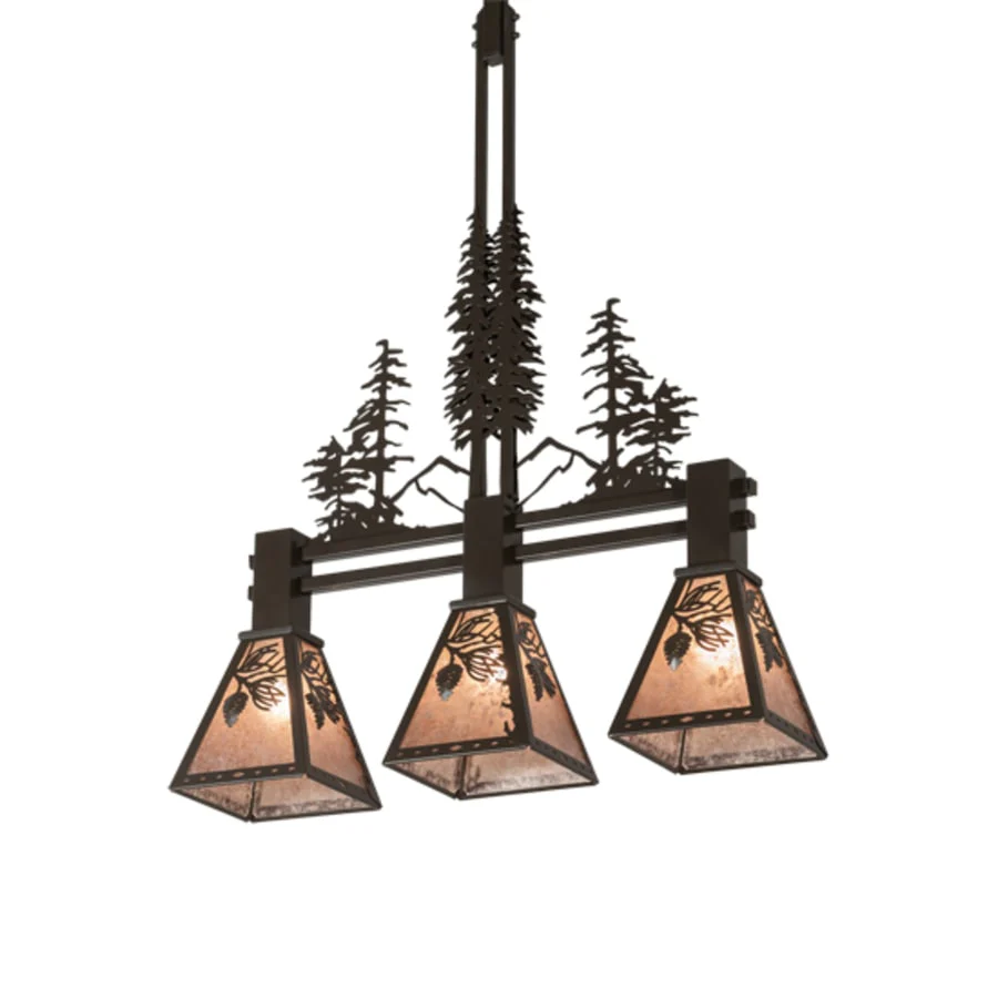 Meyda Tiffany 3 Light 30" Wide Linear Pendant - Image 3