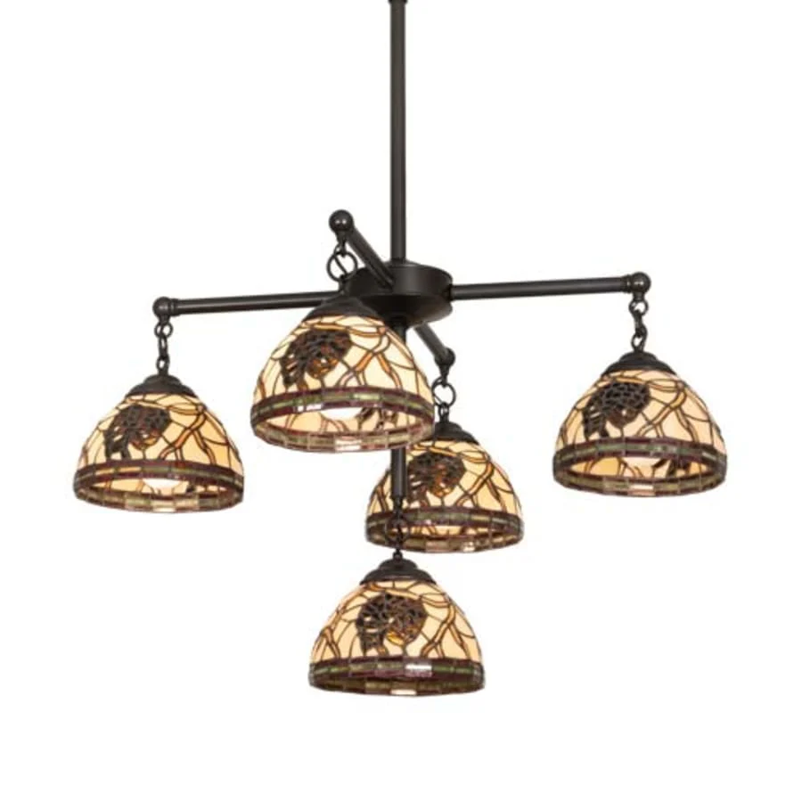 Meyda Tiffany Pinecone 5 Light 30" Wide Chandelier - Image 1