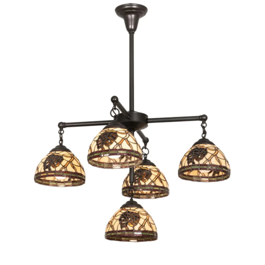 Meyda Tiffany Pinecone 5 Light 30" Wide Chandelier - Image 2