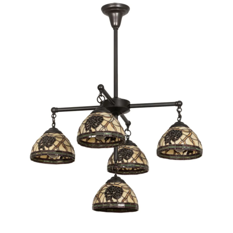 Meyda Tiffany Pinecone 5 Light 30" Wide Chandelier - Image 3