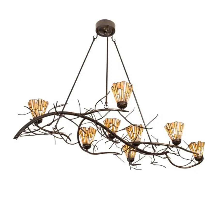 Meyda Tiffany Long Winter Solstice 8 Light 61" Wide Linear Chandelier - Image 1