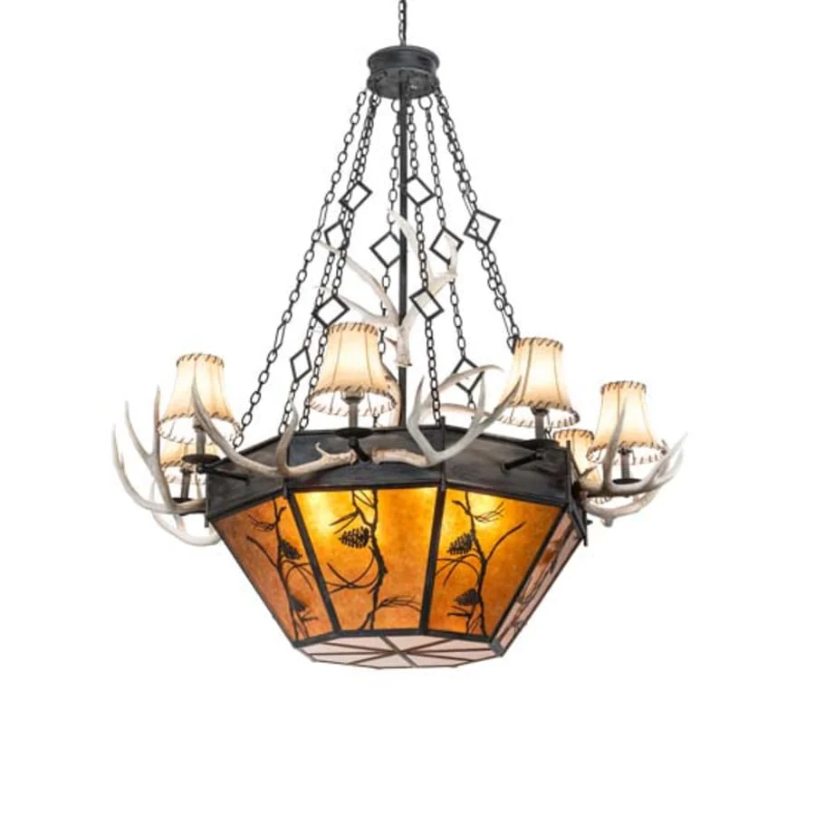 Meyda Tiffany Whispering Pines 16 Light 60" Wide Antler Chandelier - Image 1