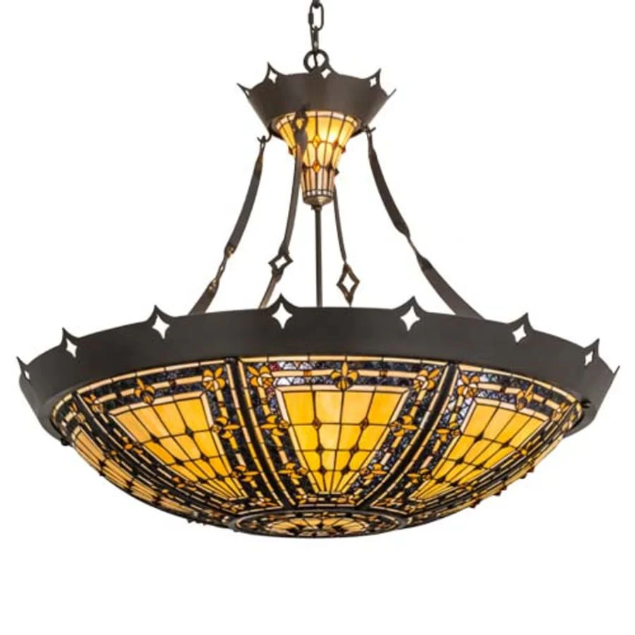 Meyda Tiffany Fleur-de-lis 2 Light 36" Wide Pendant - Image 1