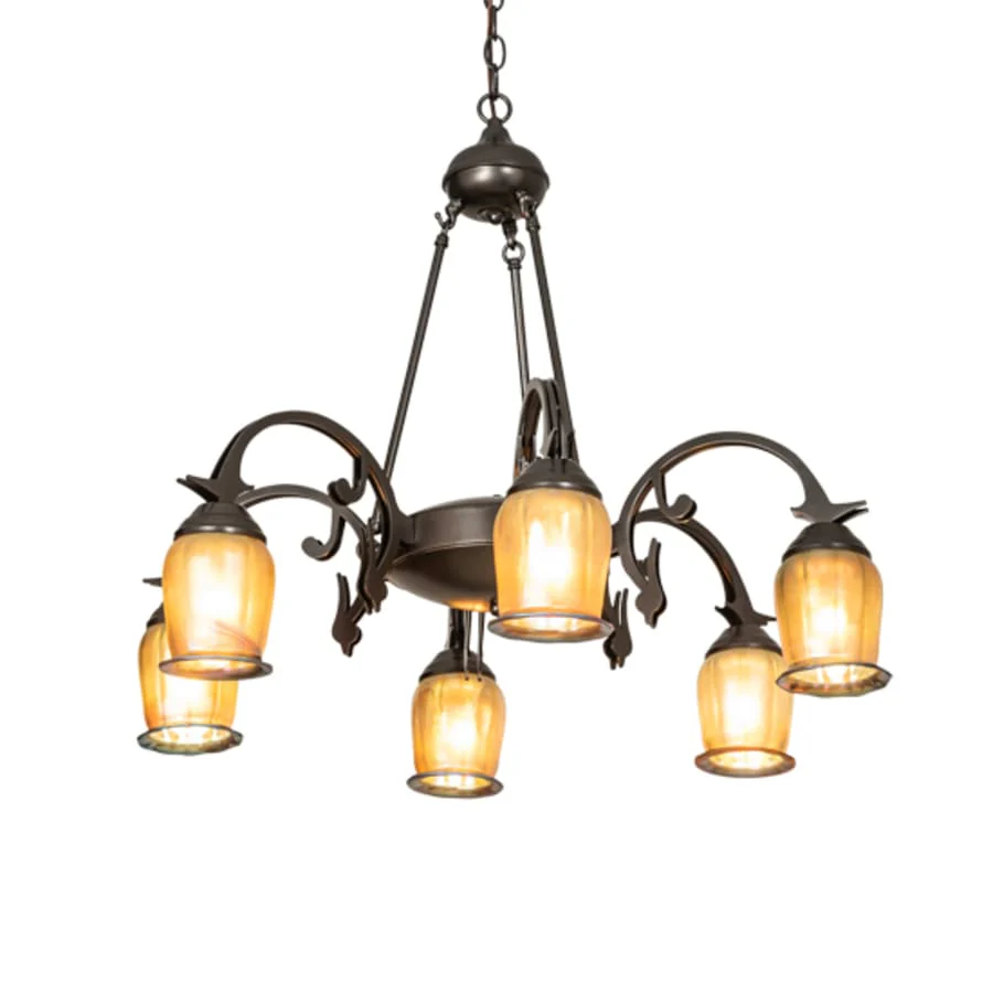 Meyda Tiffany Revival Favrile 6 Light 29" Wide Chandelier - Image 2