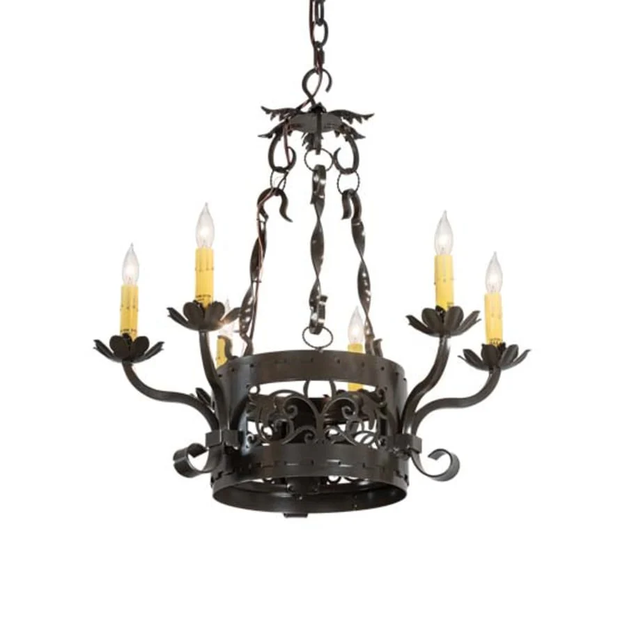 Meyda Tiffany Dragone 6 Light 24" Wide Taper Candle Style Chandelier - Image 1