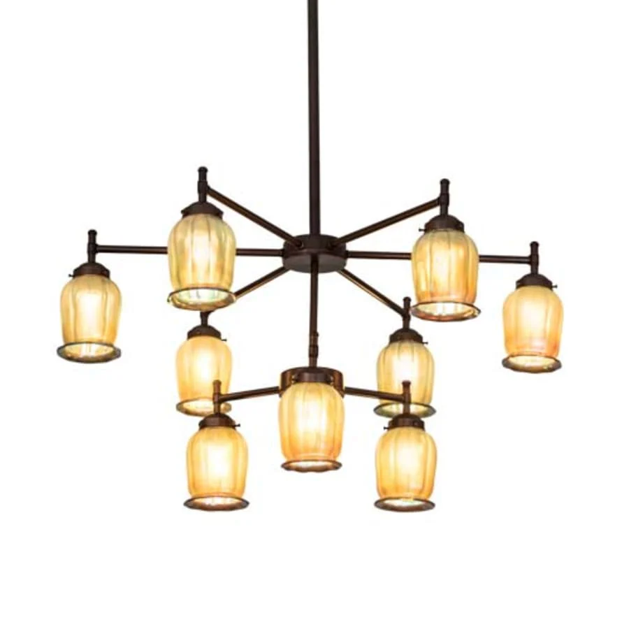 Meyda Tiffany Revival Favrile 9 Light 32" Wide Chandelier - Image 1