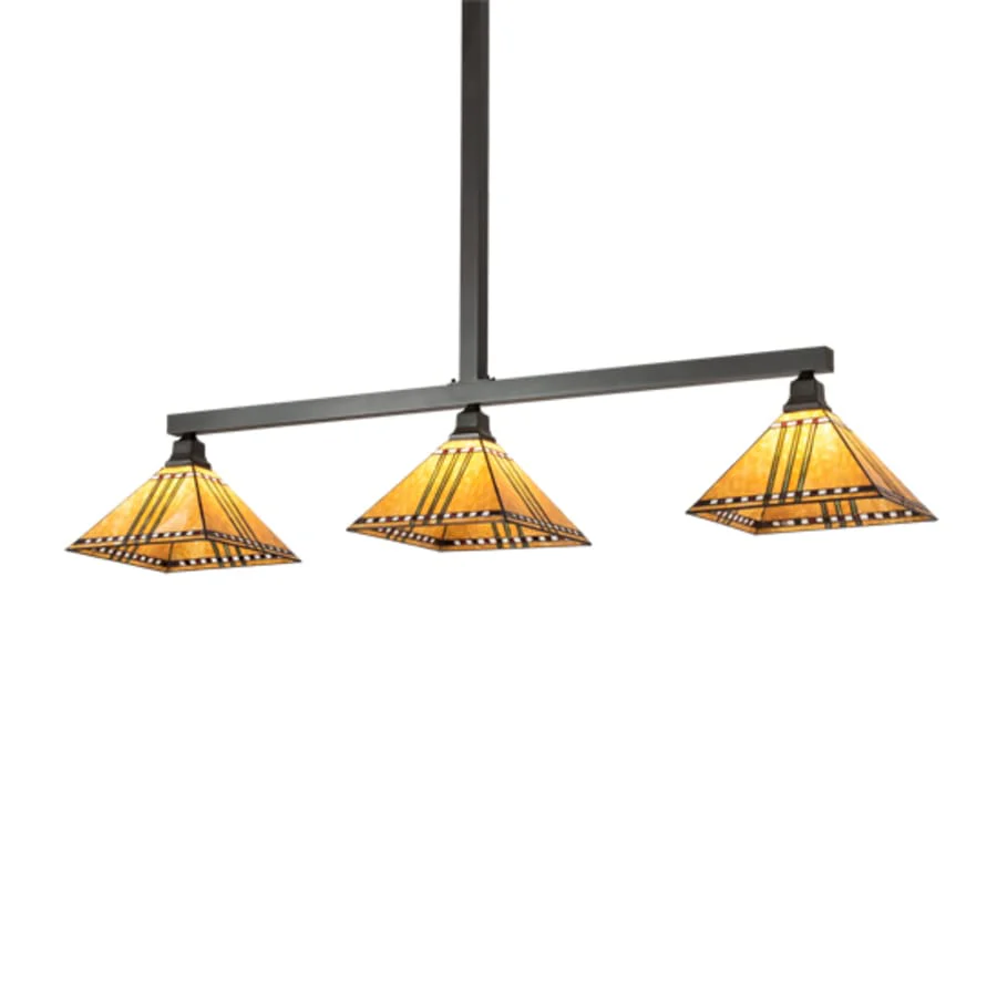 Meyda Tiffany 3 Light 62" Wide Linear Pendant - Image 2