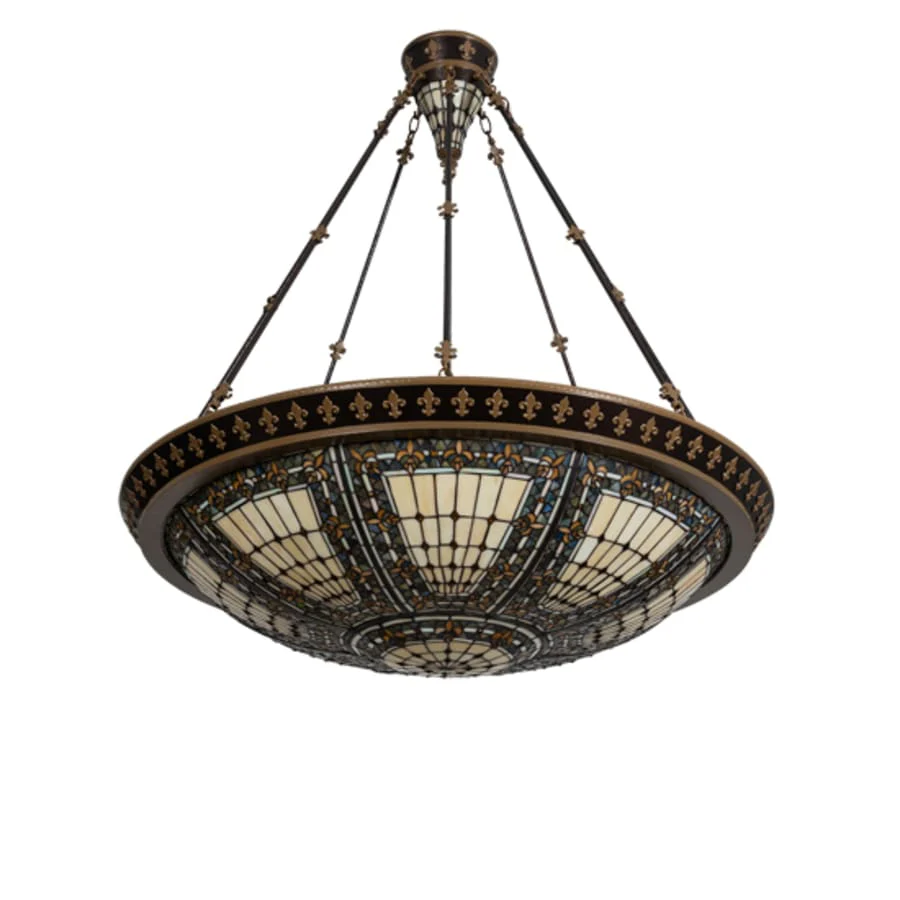 Meyda Tiffany Fleur-de-lis 8 Light 45" Wide Pendant - Image 3