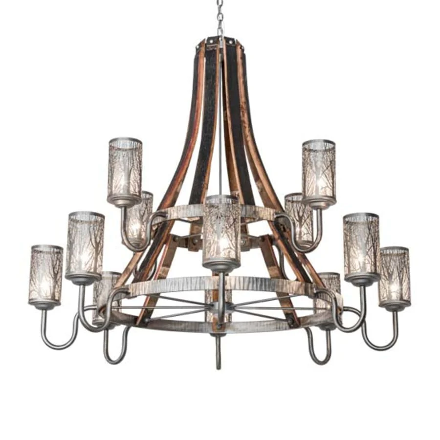 Meyda Tiffany Barrel Stave 12 Light 61″ Wide Ring Chandelier