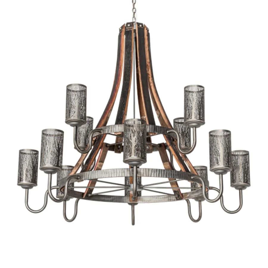 Meyda Tiffany Barrel Stave 12 Light 61" Wide Ring Chandelier - Image 3