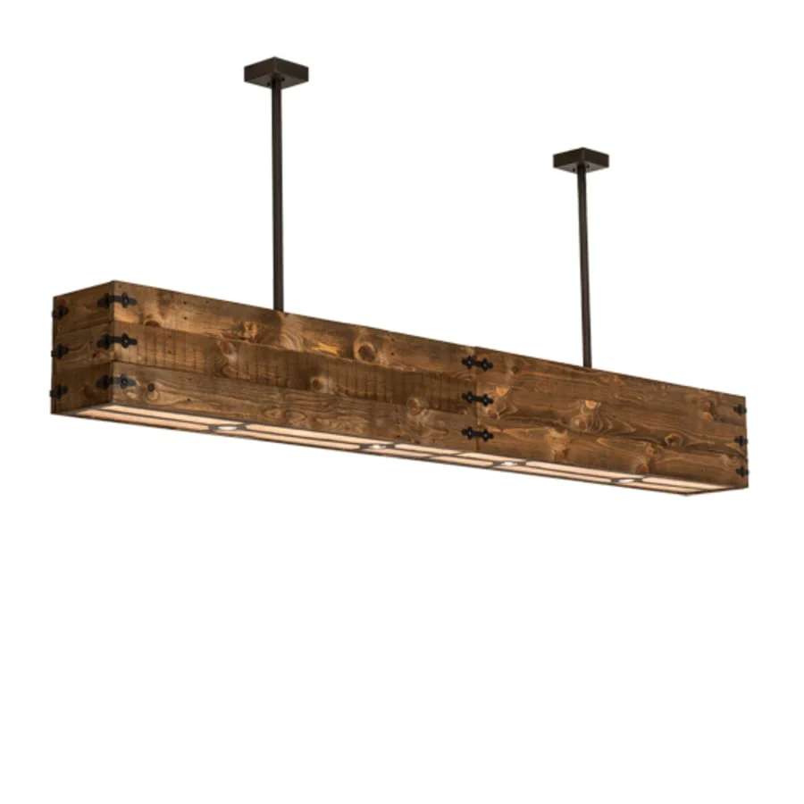 Meyda Tiffany 8 Light 120" Wide Wood Linear Pendant - Image 3