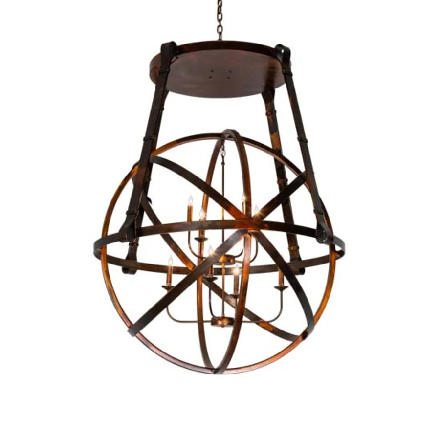 Meyda Tiffany Gimbal Grinado 8 Light 46" Wide Taper Candle Globe Chandelier - Image 1