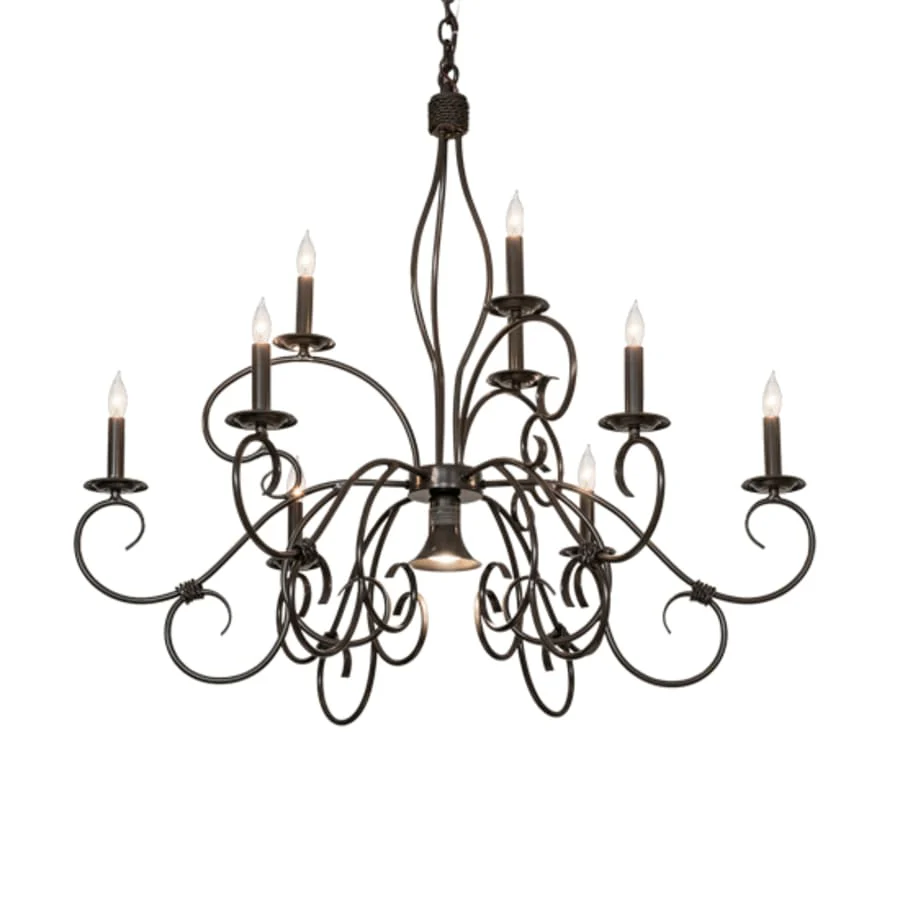 Meyda Tiffany Grace 9 Light 40" Wide Taper Candle Style Chandelier - Image 2