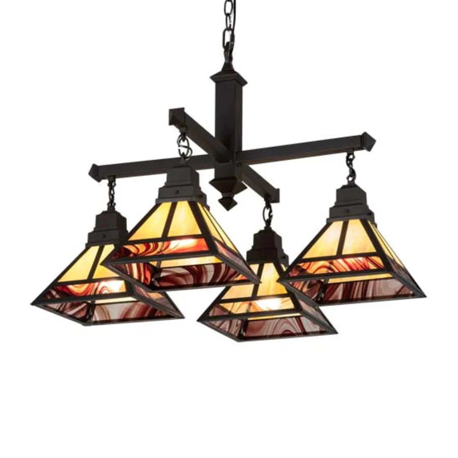 Meyda Tiffany Square T Mission 4 Light 42" Wide Chandelier - Image 1