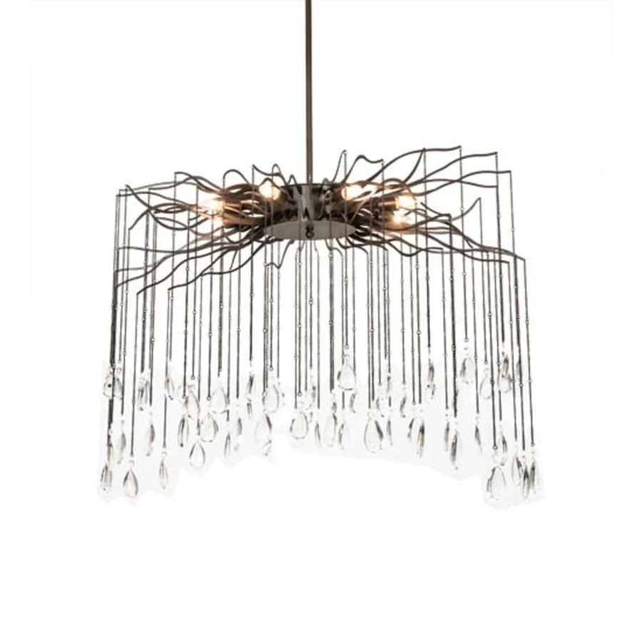 Meyda Tiffany Long Aranha 8 Light 32" Wide Crystal Ring Chandelier - Image 1