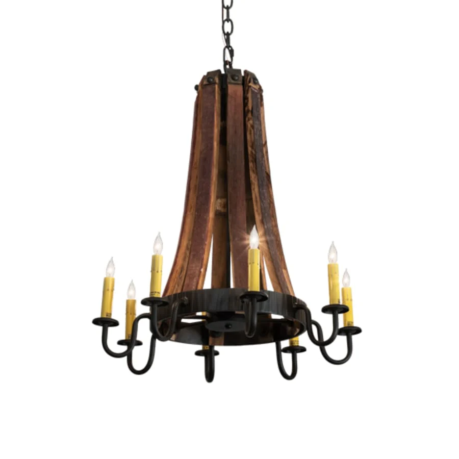 Meyda Tiffany Barrel Stave 8 Light 24" Wide Taper Candle Style Chandelier - Image 2