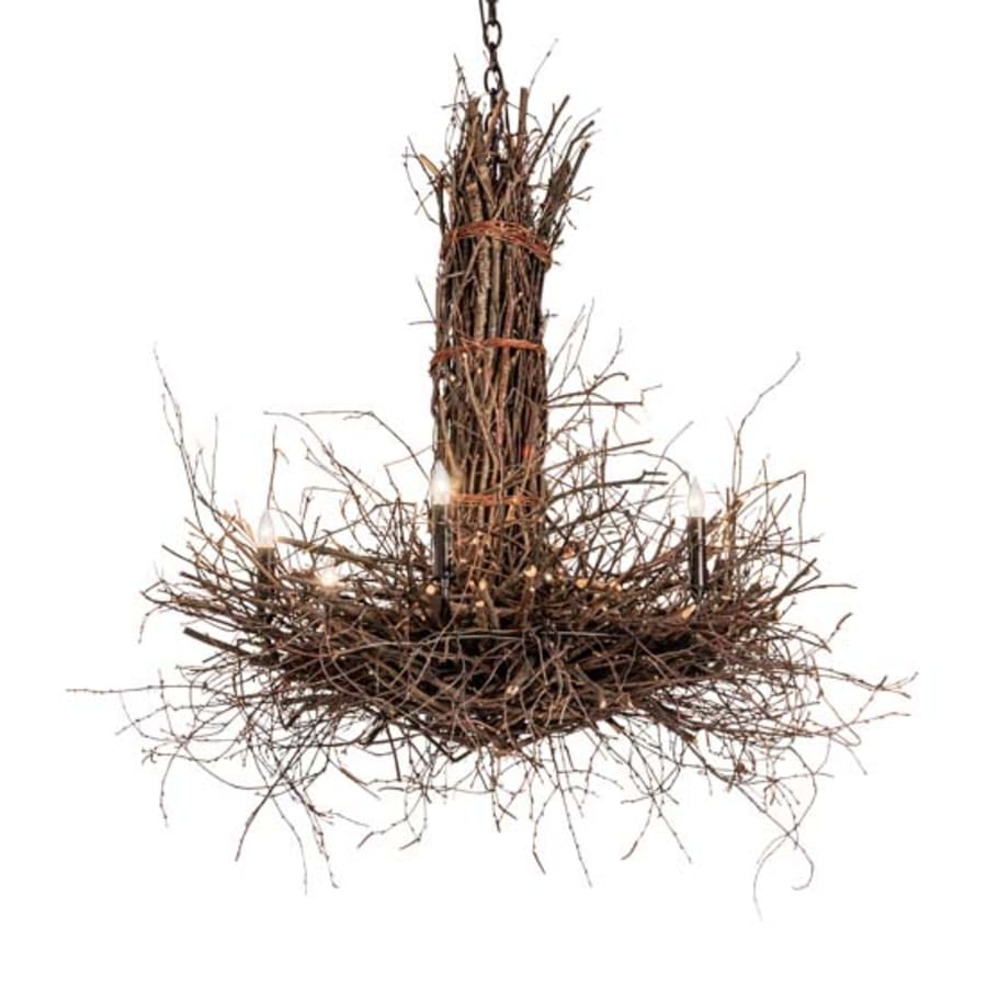 Meyda Tiffany Twigs 6 Light 36″ Wide Candle Style Chandelier