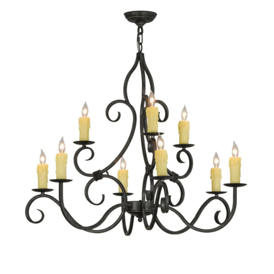 Meyda Tiffany Clayton 9 Light 36" Wide Taper Candle Style Chandelier - Image 2