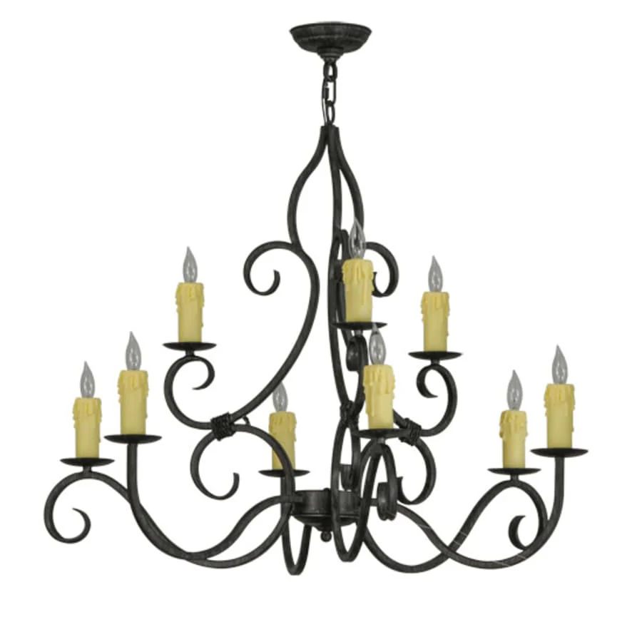 Meyda Tiffany Clayton 9 Light 36" Wide Taper Candle Style Chandelier - Image 3
