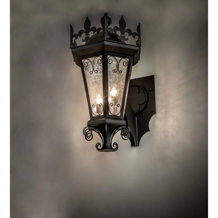 Meyda Tiffany Chaumont 3 Light 37" Tall Wall Sconce - Image 1