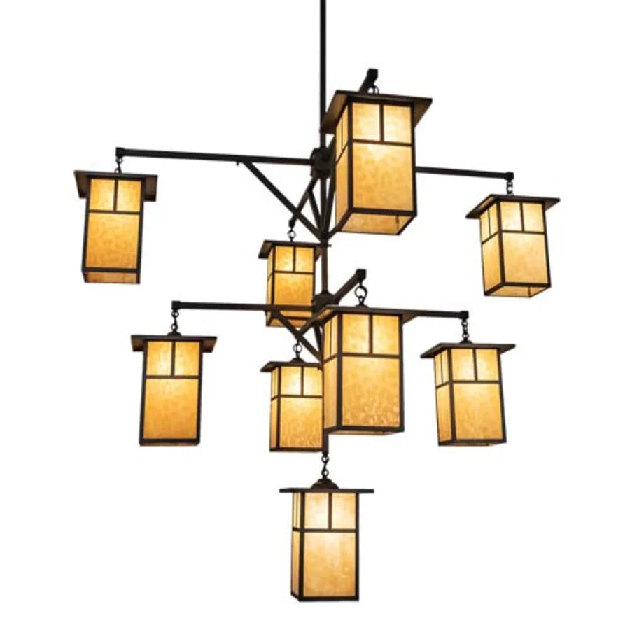 Meyda Tiffany Hyde Park T Mission 9 Light 64" Wide Chandelier - Image 1